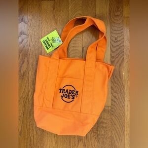 Trader Joe's Orange Canvas trick-or-treat Tote Bag